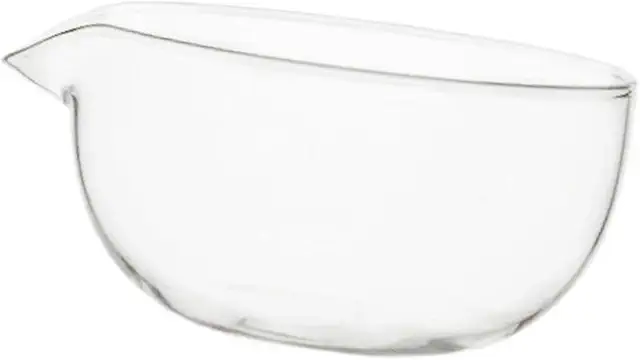 KESOTO Heat Resistant Glass Matcha Bowl with Spout - 300ML Chawan Tea Cup