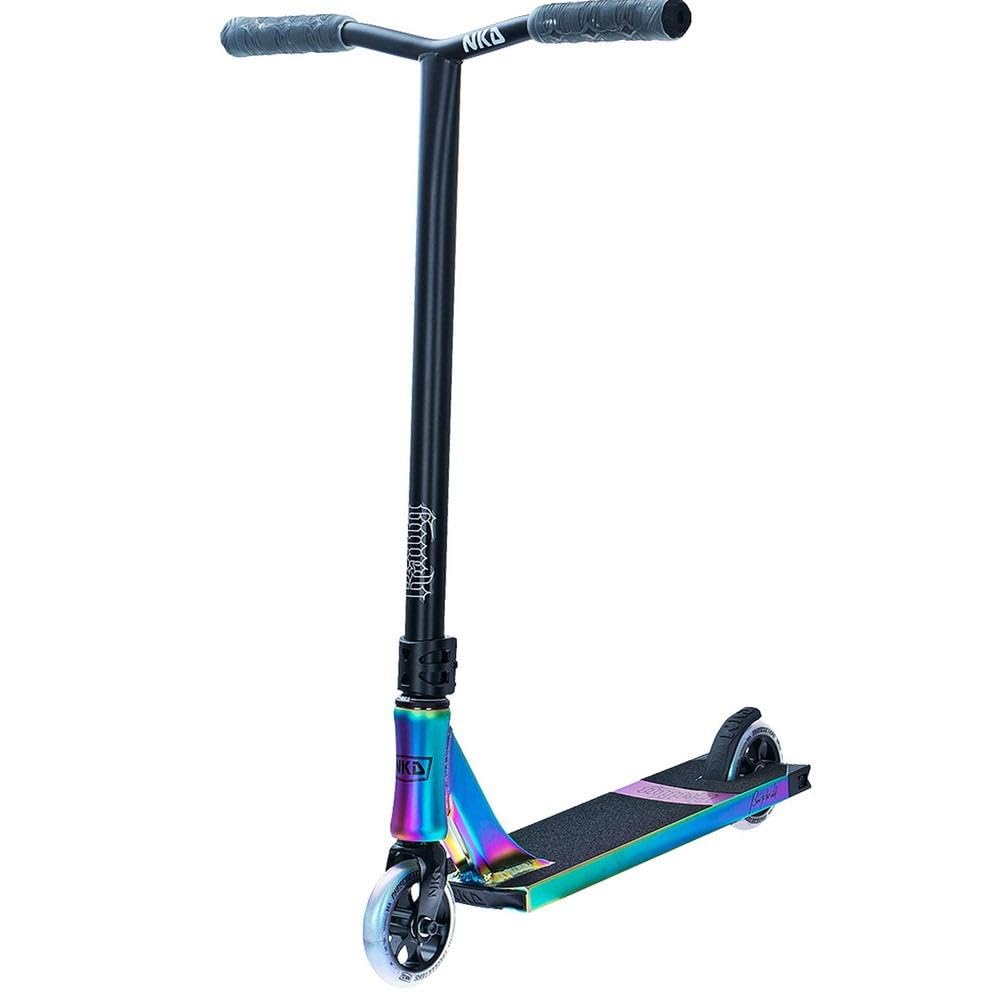 NKD Trottinette de Stunt – Rally V4 | Roulements Haute Performance ABEC-9 | Guidon Rotatif à 360° pour Le Freestyle | Alliage d’Aluminium 6061 Durable