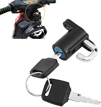Miniatura 7 de Keenso Cerradura para casco de motocicleta, aleación de aluminio, gancho colgante con 2 llaves, popular