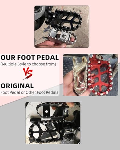 Image of JFG RACING Dirt Bike Foot Pegs for KLX300R /KLR650 /KLX250 /XR650L /CR80R | CNC motorcycle rest footpegs,for KLX300R 97-07 20-24 /KLR650 87-07 /KLX250 06-20 /XR650L 92-24 /CR80R CR80RB CR85R CR85RB,green