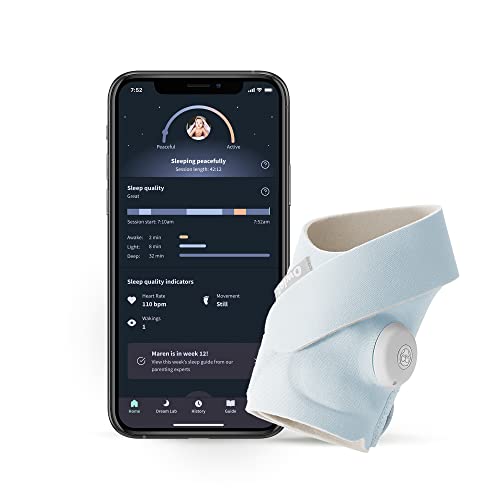 Image of Owlet Dream Sock - Smart Baby Monitor with Heart Rate and Average Oxygen O2 as Sleep Quality Indicators, Bluemoon