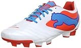 Puma PowerCat 4 FG 102804, Herren Fußballschuhe, Weiß (metallic white-orange.com 02), EU 42 (UK 8) (US 9)