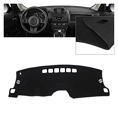 Alfombrilla de salpicadero negra Jeep Patriot 2011-2017 acabado premium 4