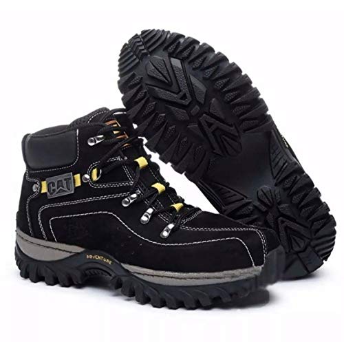 Cat Coturno Bota Tenis Adventure Couro Original + kit (39)