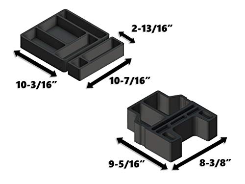 Red Hound Auto Center Console Organizer 3 Piece Set Vehicle Inserts Compatible With Chevrolet Gmc Silverado Sierra 1500 2500 2015 2016 2017 2018 Black Fold Down Console Only #TOP6