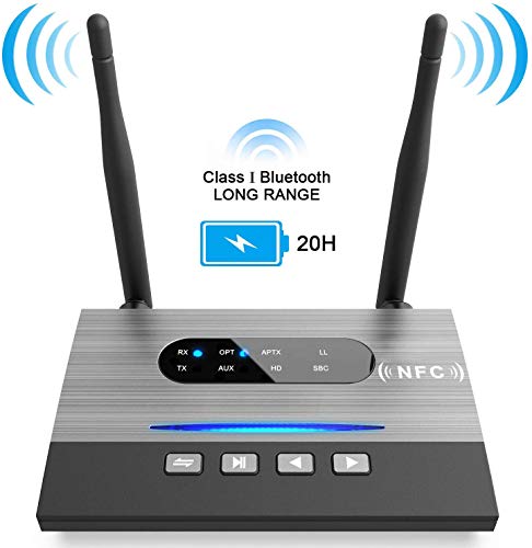 Long Range Bluetooth 5.0 Transmitter and Receiver aptX HD, aptX Low Latency