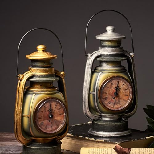 Reloj vintage fácil de leer Operitacx con forma de lámpara para regalo de hogar 6