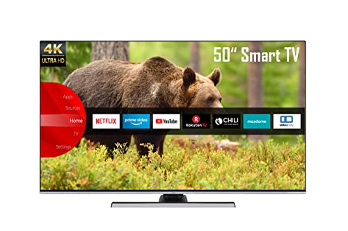 JVC LT-50VU8155 50 Zoll Fernseher / Smart TV (4K Ultra HD, HDR Dolby Vision, Triple-Tuner) - 6 Monate HD+ inklusive [2022]