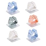 Duyuen 6Pcs Colgador Escobas,Soporte de Pared para Fregona Y Escoba Adhesivos Ganchos para Colgar Escobas Soporte Para Trapeador Montado,para Cocina Baño Portaescobillas Garajes