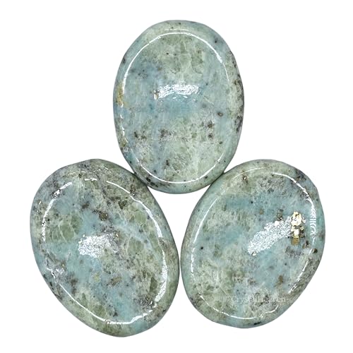Image of Crystal Heaven Certified Hackmanite Thumb Worry Pebbles Stones For Anxiety Stress Relief Massage - Aaa Grade Original Healing Gemstone Agate Rubbing Stone For Yoga Meditation Spiritual Reiki Feng Shui