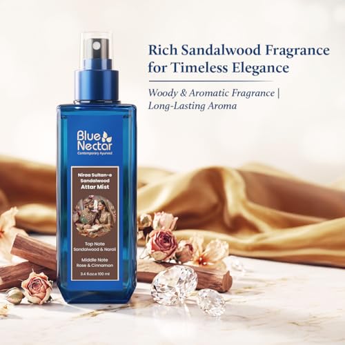 Image of Blue Nectar Sultan-e Sandalwood Attar Mist | Perfume Mist for Men & Women