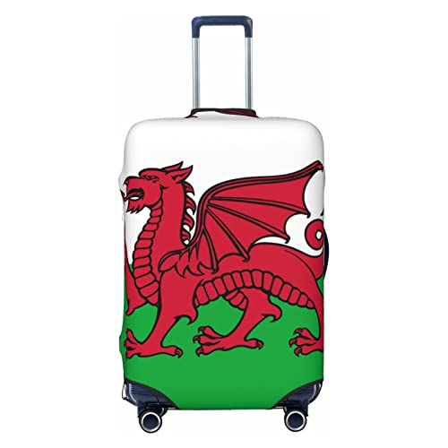 Welsh Flag Luggage Cover High Elastic Travel Suitcase Spandex Polyester Protective Cover X-Large