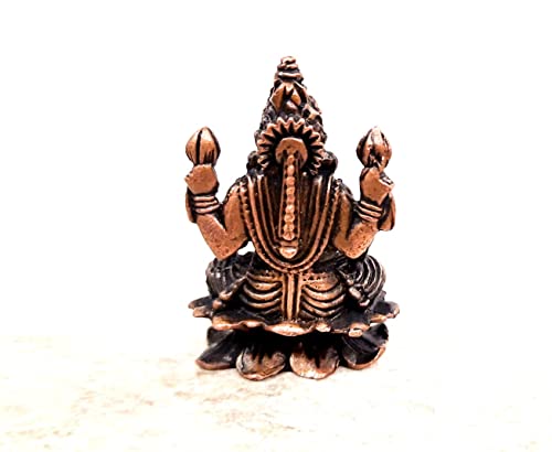 Image of Copper Lakshmi Idol 1.8 in | Patina Antique Finish | 65g