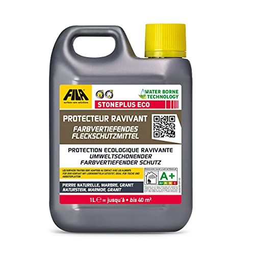 FILA Surface Care Solutions, STONEPLUS ECO, Wasserabweisende und ölabweisende Schutzbehandlung mit Auffrischender Wirkung, 1L