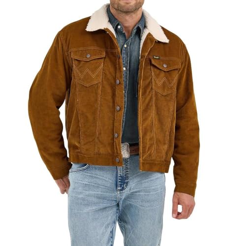 Wrangler Men's Monks Robe Sherpa Corduroy Jacket2
