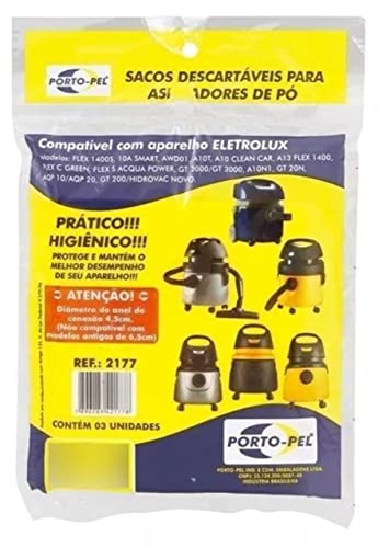 Kit Com 3 Sacos Para Aspirador Electrolux Flex S2177