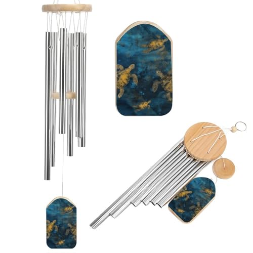 Outdoor Wind Chimes, Sea Turtle Printed Wind Chimes,Simple Wind Chimes,Curtain Wind Chimes for Home Decoration