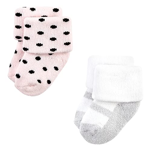 Hudson Baby baby-girls Cotton Rich Newborn and Terry Socks