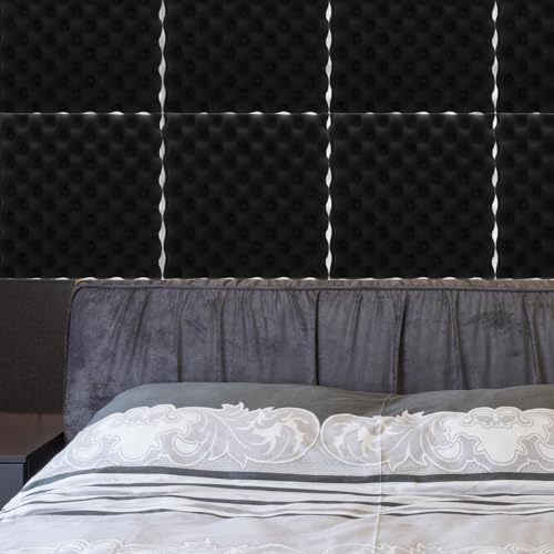 Panneaux Insonorisants Coton Isolation Phonique Murale Intérieure 12 Pcs