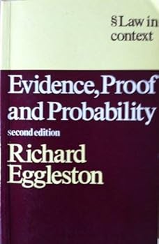 Paperback Evidence, proof, and probability (Law in context) Book
