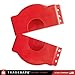 TRADESAFE Gate Valve Lockout - Red Valve Lockout Device, Lockout Tagout Valve Adjustable for 1 inch to 6-1/2 inch Diameter Valve Handles, Industrial Grade Polypropylene