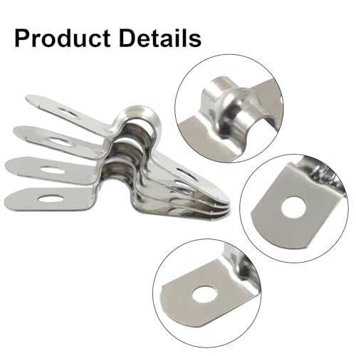 Image of 30PCS M5 1 /4 inch 304 Stainless Steel Rigid Pipe Strap | Heavy Duty U Bracket, Two Hole Cable Clamps, Secure Pipe, Tube & Wire Installation, Corrosion Resistant