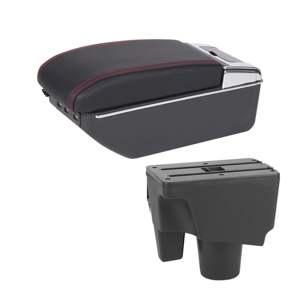 Aierdeyp B1 Black Red 7Usb Car Armrest Box For Toyota For Prius C For Aqua