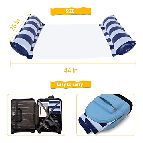 [2Pack] Upgrated 4-In-1 Adults Pool Float & Water Hammock, Multi-Purpose, Inflatable Pool Floats For Adults, Non-Stick Pvc Material #TOP7