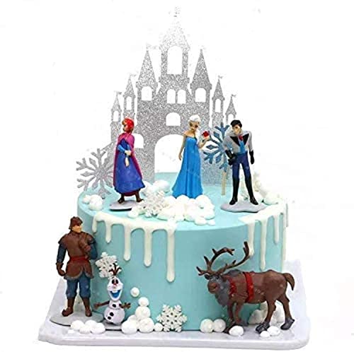 Frozen cake topper Figures Set 6Pcs Frozen cake decorations for F...