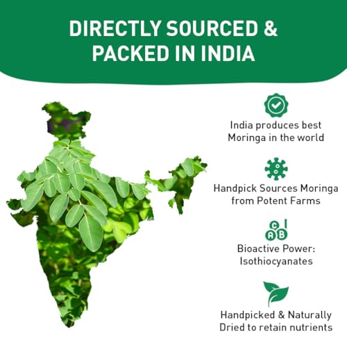 HANDPICK, Moringa Powder (397g) Moringa Oleifera Leaf Powder - Gluten Free, Non-GMO | 100% Halal Certified | Perfect for Smoothies, Drinks, Tea & Recipes | Packed in Resealable Zip Lock Pouch