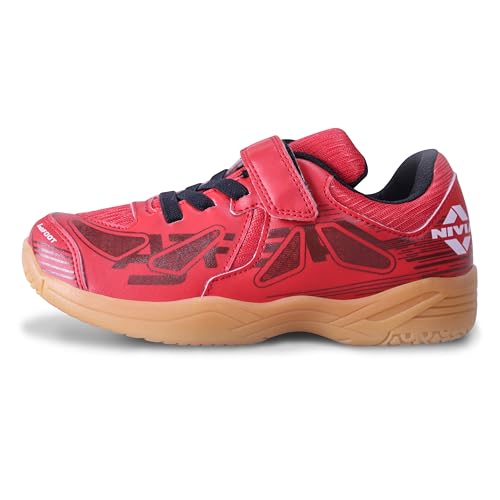 Image of Nivia Appeal 3.0 Red /Black Badminton Shoes for Kids