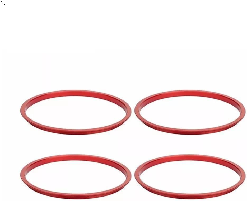 [Car Parts] 4X Red Dash AC Outlet Air Ring Outer Trim Cover for 2016-2022 for Toyota for Tacoma