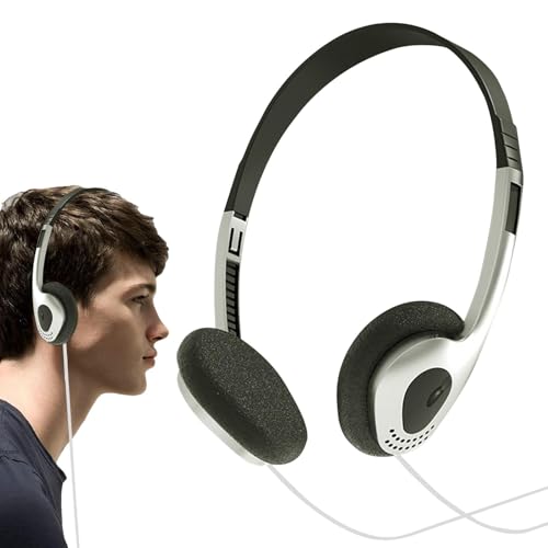 Casque supra-aural rétro: casque avec câble portable, léger et confortable | Casque stéréo pour lecteur téléphonique, téléphone domestique et mobile, son premium pour les auditeurs exigeants