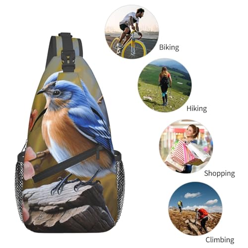 Mochila Sling Urbana WEIHAKO Azul Crossbody miniatura 5