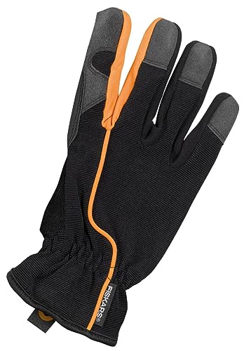 Fiskars Guanti Da Giardino, Misura: 8, Nero/Arancione, 1003478 - 8