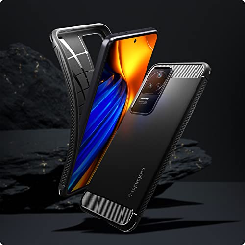 Spigen Rugged Armor for Xiaomi Poco F4/Redmi K40S Case, Poco F4/Redmi K40S Back Cover - TPU｜Matte Black