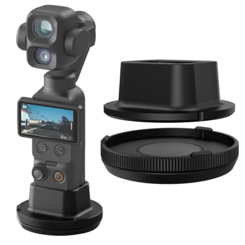 Taoricup DJI Osmo Pocket 4P/4/3 �Ή� �Ԃ̃x�[�X �J�[�}�E���g �Œ�u���P�b�g �A�N�Z�T���[ �S���x�[�X (Black)