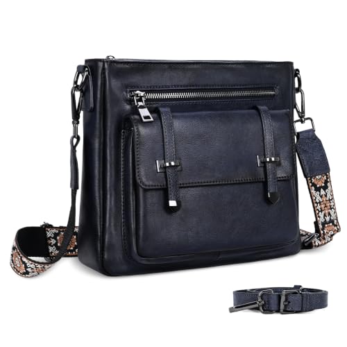 Image of Iswee Soft Leather Crossbody Bags for Women Shoulder Handbags Multi Pockets