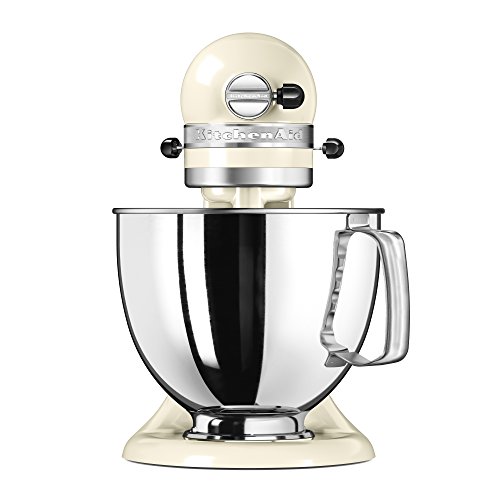 KitchenAid Küchenmaschine - Artisan - Kippbarem Food Processor - Teigknetmaschine mit 3 Zubehör und Schüssel aus Edelstahl - 4.8 L - Crème – Bild 3