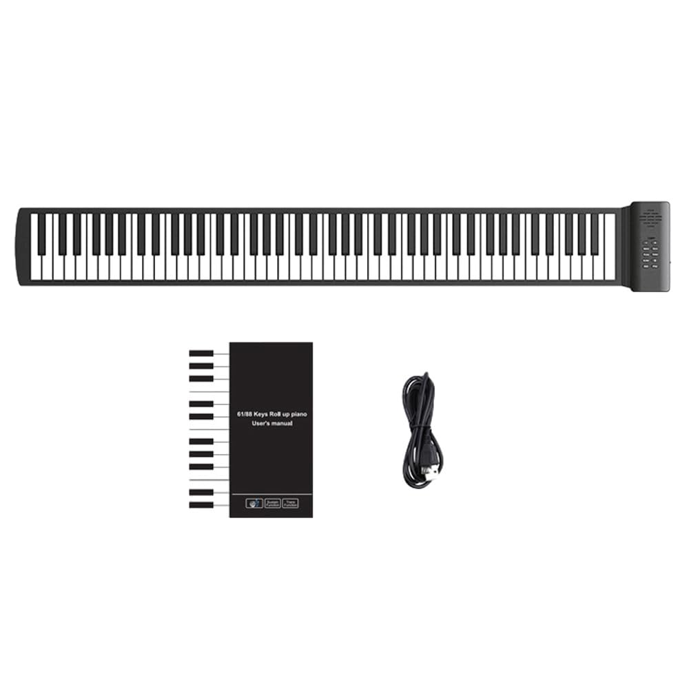 Btuty Clavier Électronique Portable à 88 Touches - Piano Pliable en Silicone Avec Haut-Parleur - Pour Usage Professionnel et Domestique