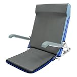 20°-75°, supporto per la schiena regolabile, 5 livelli di inclinazione, schienale regolabile 57 x 67 cm, ergonomico, supporto per letto e schiena, per anziani, schienale del letto (blu scuro)
