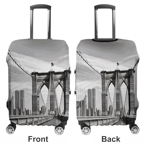 Brooklyn Bridge Printed Luggage Cover Protector, Fits 18-32 Inch Luggage3