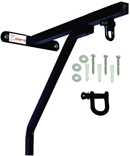 Islero Fitness Boksen Punch Bag Opknoping Muurbeugel Plafond Haak Mount Stalen Ketting D-Shackle Swivel Indoor Gym Ponsen Bag Holding Stand Set (Wandbeugel)