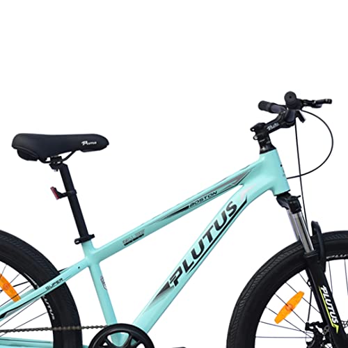 Image of PLUTUS Boston Alloy MTB Cycle for Adults (12 Yrs) with Dual Disc Brake, Single Speed (Ocean-Blue)