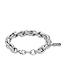 Diesel Men's Silver Stainless Steel and Black Agate Chain Link Bracelet (Model: DX1514040)