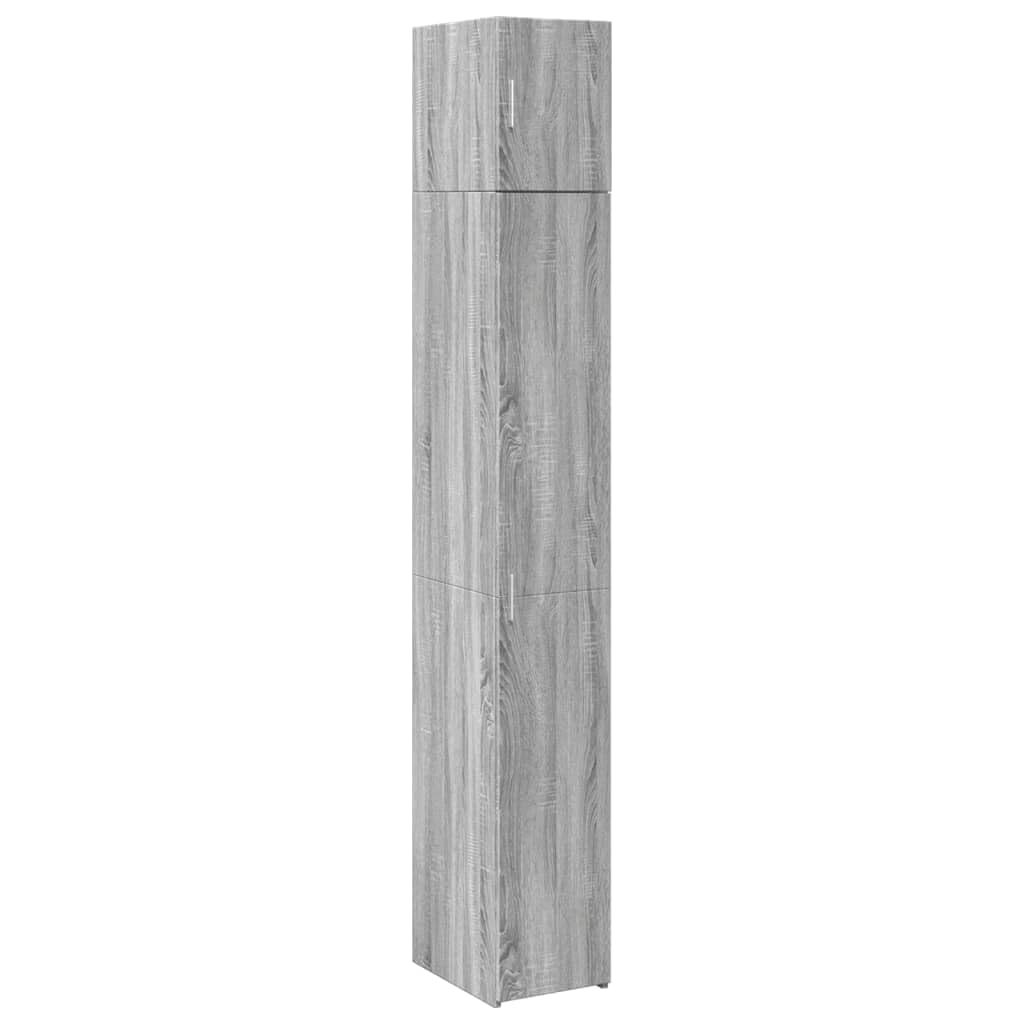 Homgoday Mobile Sottile Grigio Sonoma 30x42,5x225 cm in Truciolato, Decor da Mobili Armadio Mobili Ufficio, Mobiletto Portaoggetti Ripiani Salvaspazio Mobiletto Armadio di Stoccaggio Model3281264