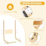 Cat Scratch Pad Felt Cat Scratcher for Indoor Cats Scratching Board Scratchers for Large Cat Scratch Furniture Protector with Ball Kitten Toys L Shape 26.8 Inch Grey - Image 4