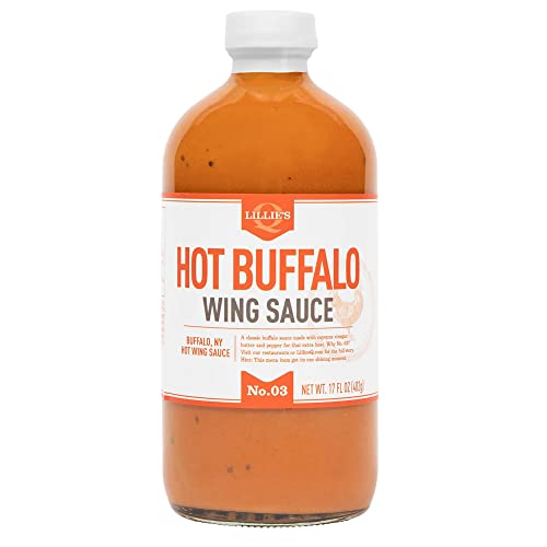 Lillie's Q - Hot Buffalo Wing Sauce, Spicy Flavor With Cayenne Vinegar, W/Gluten-Free Ingredients, Smooth Texture, Keto-Friendly, Gmo-Free, No High Fructose Corn Syrup (17 Oz) #TOP22