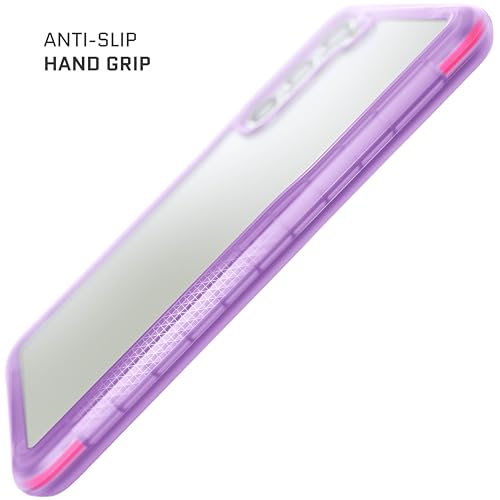 Image of Ghostek Covert Clear Samsung Galaxy S23 Plus Phone Case with Military Grade Shockproof Protection, Non-Slip Grip, Protective Silicone Cover Designed for 2023 Galaxy S23+ (6.6 inch) (Purple)
