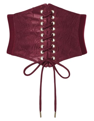 Ceinture corset de la Renaissance rouge Scarlet Darkness XL pour costume historique